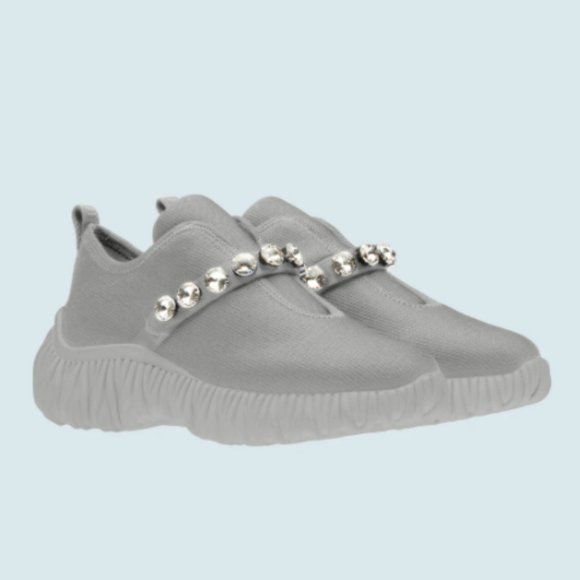 STRETCH KNIT SLIP-ON SNEAKERS